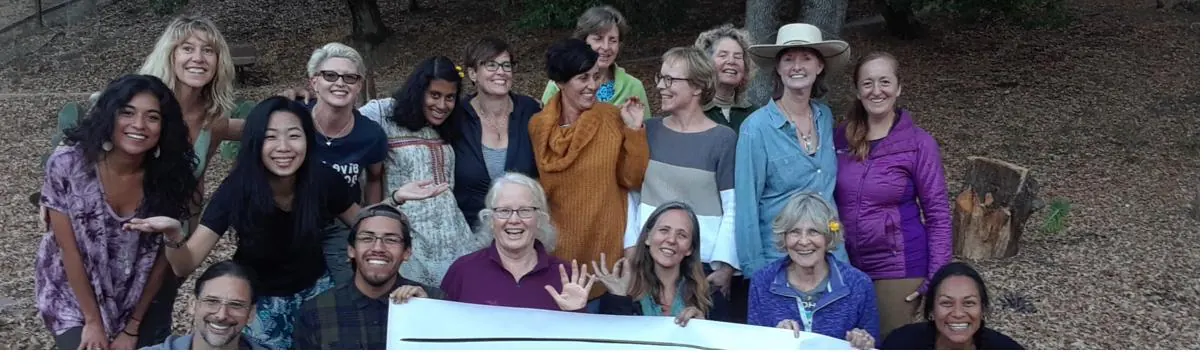 A forest therapy guide training cohort on the land